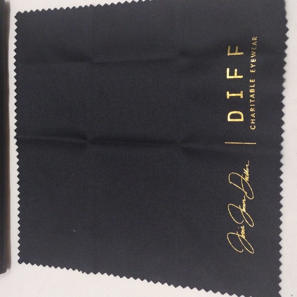Diff Charitable Black Eyewear Cleaning Cloth Foldable Triangle Case Only EC#43 - Picture 3 of 12